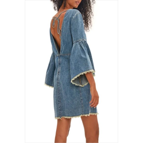 Long Sleeve Denim Dress Size 